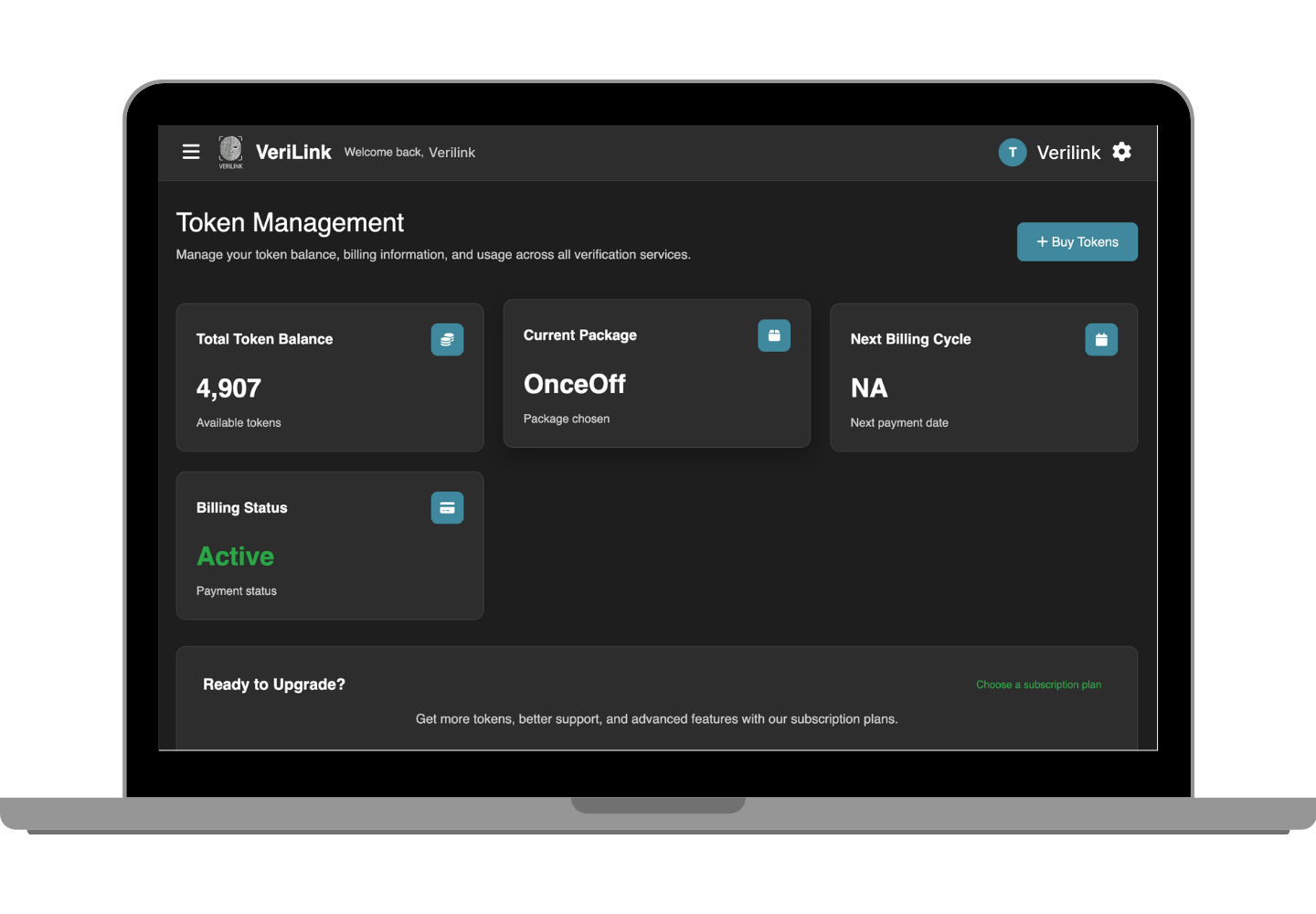 Token Management Dashboard